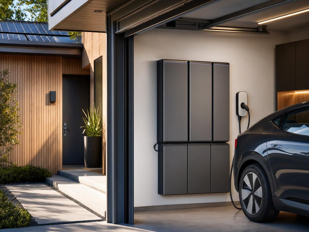 Modern home battery and electric vehicle charging installation